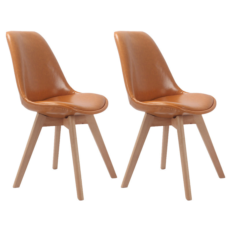 Upholstered Scandinavian Conference Room Side Chair Matte Finish Parsons Dining Chairs Ginger Set of 2 Clearhalo ' kitchen&dining_furn' 'Dining Chairs' 'Dining Tables & Seating' 'dining_chair' 'Furniture' 'furniture_dining_chair' 'Kitchen & Dining Furniture' 'kitchen' 4055702