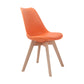 Upholstered Scandinavian Conference Room Side Chair Matte Finish Parsons Dining Chairs Orange Red 1 Piece Clearhalo ' kitchen&dining_furn' 'Dining Chairs' 'Dining Tables & Seating' 'dining_chair' 'Furniture' 'furniture_dining_chair' 'Kitchen & Dining Furniture' 'kitchen' 4055704