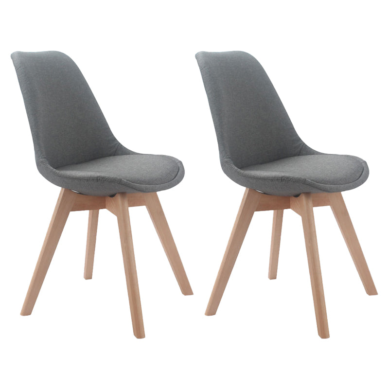 Upholstered Scandinavian Conference Room Side Chair Matte Finish Parsons Dining Chairs Silver Gray Set of 2 Clearhalo ' kitchen&dining_furn' 'Dining Chairs' 'Dining Tables & Seating' 'dining_chair' 'Furniture' 'furniture_dining_chair' 'Kitchen & Dining Furniture' 'kitchen' 4055708