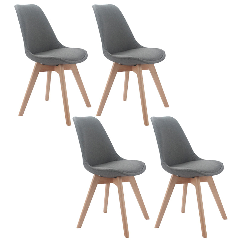 Upholstered Scandinavian Conference Room Side Chair Matte Finish Parsons Dining Chairs Silver Gray Set of 4 Clearhalo ' kitchen&dining_furn' 'Dining Chairs' 'Dining Tables & Seating' 'dining_chair' 'Furniture' 'furniture_dining_chair' 'Kitchen & Dining Furniture' 'kitchen' 4055709