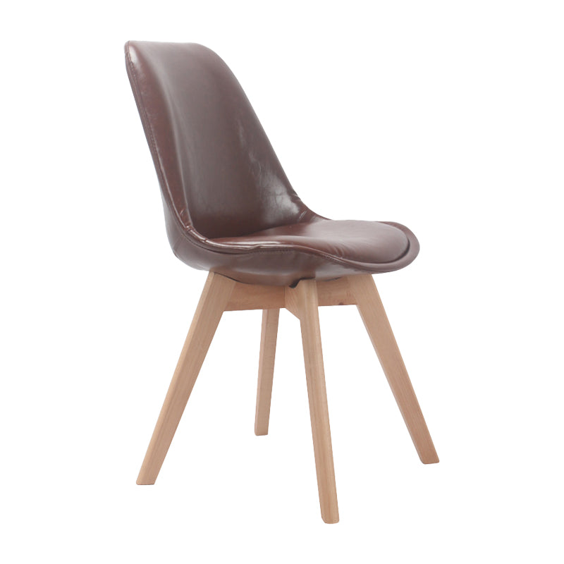 Upholstered Scandinavian Conference Room Side Chair Matte Finish Parsons Dining Chairs Dark Brown 1 Piece Clearhalo ' kitchen&dining_furn' 'Dining Chairs' 'Dining Tables & Seating' 'dining_chair' 'Furniture' 'furniture_dining_chair' 'Kitchen & Dining Furniture' 'kitchen' 4055713