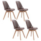 Upholstered Scandinavian Conference Room Side Chair Matte Finish Parsons Dining Chairs Dark Brown Set of 4 Clearhalo ' kitchen&dining_furn' 'Dining Chairs' 'Dining Tables & Seating' 'dining_chair' 'Furniture' 'furniture_dining_chair' 'Kitchen & Dining Furniture' 'kitchen' 4055715