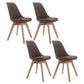 Upholstered Scandinavian Conference Room Side Chair Matte Finish Parsons Dining Chairs Dark Coffee Set of 4 Clearhalo ' kitchen&dining_furn' 'Dining Chairs' 'Dining Tables & Seating' 'dining_chair' 'Furniture' 'furniture_dining_chair' 'Kitchen & Dining Furniture' 'kitchen' 4055718