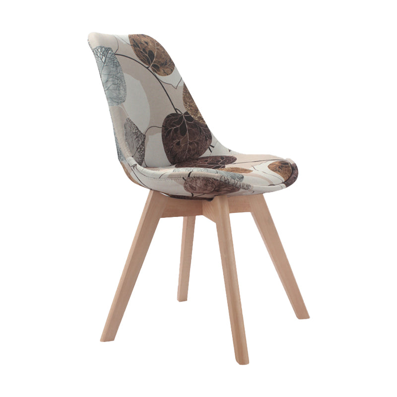 Upholstered Scandinavian Conference Room Side Chair Matte Finish Parsons Dining Chairs Yellow-Brown 1 Piece Clearhalo ' kitchen&dining_furn' 'Dining Chairs' 'Dining Tables & Seating' 'dining_chair' 'Furniture' 'furniture_dining_chair' 'Kitchen & Dining Furniture' 'kitchen' 4055722