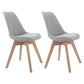 Upholstered Scandinavian Conference Room Side Chair Matte Finish Parsons Dining Chairs Cream Gray Set of 2 Clearhalo ' kitchen&dining_furn' 'Dining Chairs' 'Dining Tables & Seating' 'dining_chair' 'Furniture' 'furniture_dining_chair' 'Kitchen & Dining Furniture' 'kitchen' 4055726