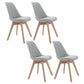 Upholstered Scandinavian Conference Room Side Chair Matte Finish Parsons Dining Chairs Cream Gray Set of 4 Clearhalo ' kitchen&dining_furn' 'Dining Chairs' 'Dining Tables & Seating' 'dining_chair' 'Furniture' 'furniture_dining_chair' 'Kitchen & Dining Furniture' 'kitchen' 4055727