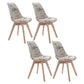 Upholstered Scandinavian Conference Room Side Chair Matte Finish Parsons Dining Chairs Beige-Coffee Set of 4 Clearhalo ' kitchen&dining_furn' 'Dining Chairs' 'Dining Tables & Seating' 'dining_chair' 'Furniture' 'furniture_dining_chair' 'Kitchen & Dining Furniture' 'kitchen' 4055730