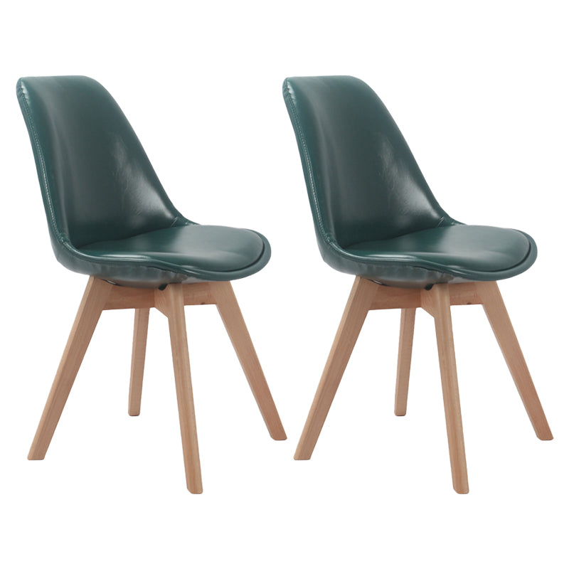 Upholstered Scandinavian Conference Room Side Chair Matte Finish Parsons Dining Chairs Blackish Green Set of 2 Clearhalo ' kitchen&dining_furn' 'Dining Chairs' 'Dining Tables & Seating' 'dining_chair' 'Furniture' 'furniture_dining_chair' 'Kitchen & Dining Furniture' 'kitchen' 4055732