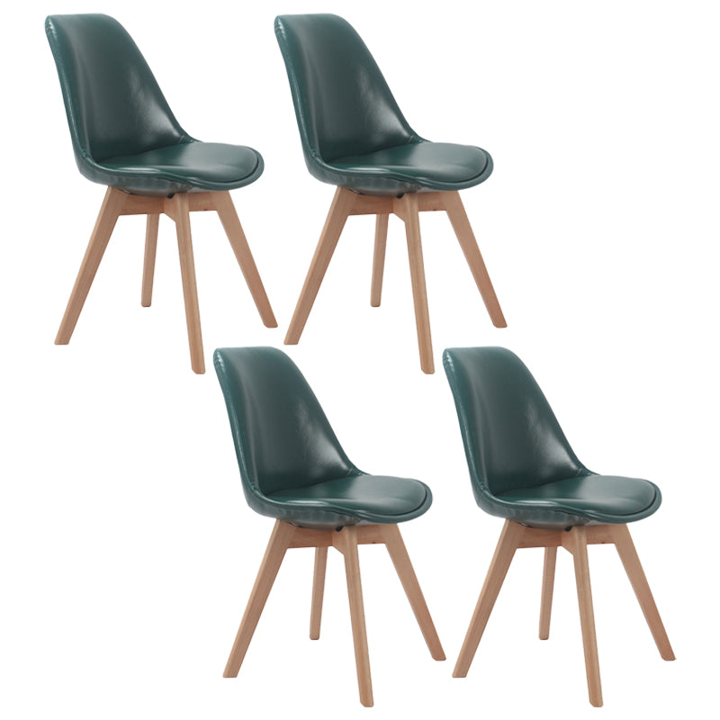 Upholstered Scandinavian Conference Room Side Chair Matte Finish Parsons Dining Chairs Blackish Green Set of 4 Clearhalo ' kitchen&dining_furn' 'Dining Chairs' 'Dining Tables & Seating' 'dining_chair' 'Furniture' 'furniture_dining_chair' 'Kitchen & Dining Furniture' 'kitchen' 4055733
