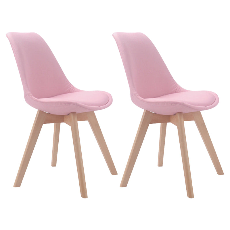 Upholstered Scandinavian Conference Room Side Chair Matte Finish Parsons Dining Chairs Rose Bloom Set of 2 Clearhalo ' kitchen&dining_furn' 'Dining Chairs' 'Dining Tables & Seating' 'dining_chair' 'Furniture' 'furniture_dining_chair' 'Kitchen & Dining Furniture' 'kitchen' 4055735