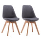 Fabric Scandinavian Conference Room Side Chair Matte Finish Parsons Dining Chair Dark Gray Set of 2 Clearhalo ' kitchen&dining_furn' 'Dining Chairs' 'Dining Tables & Seating' 'dining_chair' 'Furniture' 'furniture_dining_chair' 'Kitchen & Dining Furniture' 'kitchen' 4055739