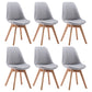 Fabric Scandinavian Conference Room Side Chair Matte Finish Parsons Dining Chair Light Gray Set of 6 Clearhalo ' kitchen&dining_furn' 'Dining Chairs' 'Dining Tables & Seating' 'dining_chair' 'Furniture' 'furniture_dining_chair' 'Kitchen & Dining Furniture' 'kitchen' 4055749