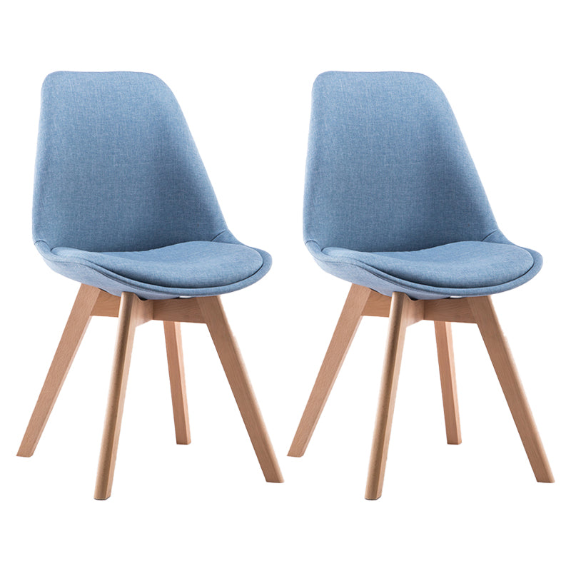 Fabric Scandinavian Conference Room Side Chair Matte Finish Parsons Dining Chair Sky Blue Set of 2 Clearhalo ' kitchen&dining_furn' 'Dining Chairs' 'Dining Tables & Seating' 'dining_chair' 'Furniture' 'furniture_dining_chair' 'Kitchen & Dining Furniture' 'kitchen' 4055755