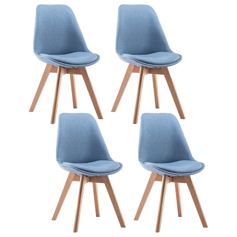 Fabric Scandinavian Conference Room Side Chair Matte Finish Parsons Dining Chair Sky Blue Set of 4 Clearhalo ' kitchen&dining_furn' 'Dining Chairs' 'Dining Tables & Seating' 'dining_chair' 'Furniture' 'furniture_dining_chair' 'Kitchen & Dining Furniture' 'kitchen' 4055756