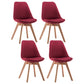 Fabric Scandinavian Conference Room Side Chair Matte Finish Parsons Dining Chair Burgundy Set of 4 Clearhalo ' kitchen&dining_furn' 'Dining Chairs' 'Dining Tables & Seating' 'dining_chair' 'Furniture' 'furniture_dining_chair' 'Kitchen & Dining Furniture' 'kitchen' 4055759