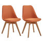 Fabric Scandinavian Conference Room Side Chair Matte Finish Parsons Dining Chair Orange Red Set of 2 Clearhalo ' kitchen&dining_furn' 'Dining Chairs' 'Dining Tables & Seating' 'dining_chair' 'Furniture' 'furniture_dining_chair' 'Kitchen & Dining Furniture' 'kitchen' 4055761
