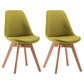 Fabric Scandinavian Conference Room Side Chair Matte Finish Parsons Dining Chair Fruit Green Set of 2 Clearhalo ' kitchen&dining_furn' 'Dining Chairs' 'Dining Tables & Seating' 'dining_chair' 'Furniture' 'furniture_dining_chair' 'Kitchen & Dining Furniture' 'kitchen' 4055764