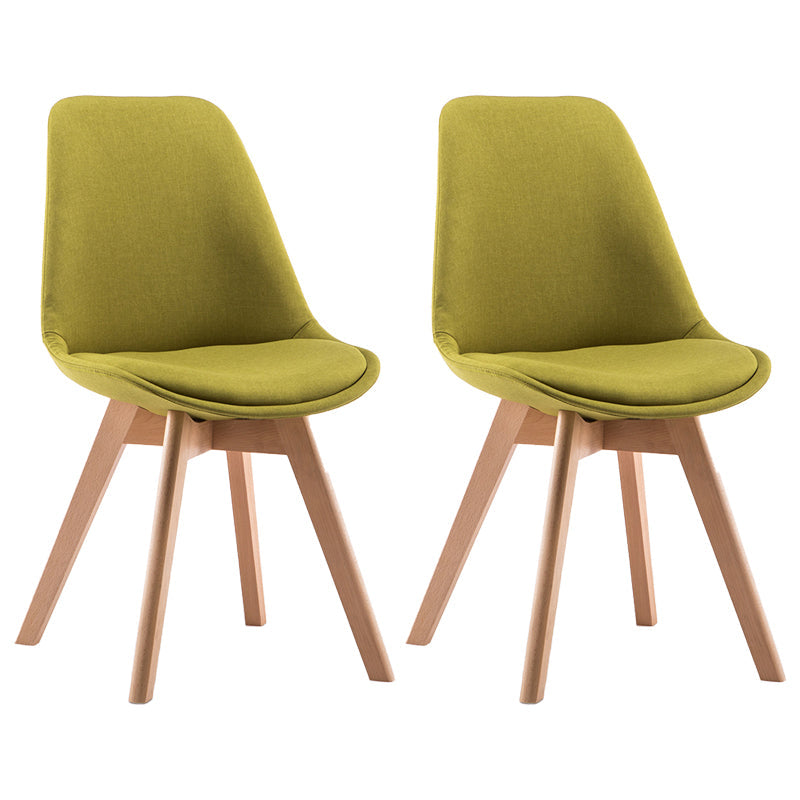 Fabric Scandinavian Conference Room Side Chair Matte Finish Parsons Dining Chair Fruit Green Set of 2 Clearhalo ' kitchen&dining_furn' 'Dining Chairs' 'Dining Tables & Seating' 'dining_chair' 'Furniture' 'furniture_dining_chair' 'Kitchen & Dining Furniture' 'kitchen' 4055764