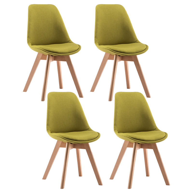Fabric Scandinavian Conference Room Side Chair Matte Finish Parsons Dining Chair Fruit Green Set of 4 Clearhalo ' kitchen&dining_furn' 'Dining Chairs' 'Dining Tables & Seating' 'dining_chair' 'Furniture' 'furniture_dining_chair' 'Kitchen & Dining Furniture' 'kitchen' 4055765