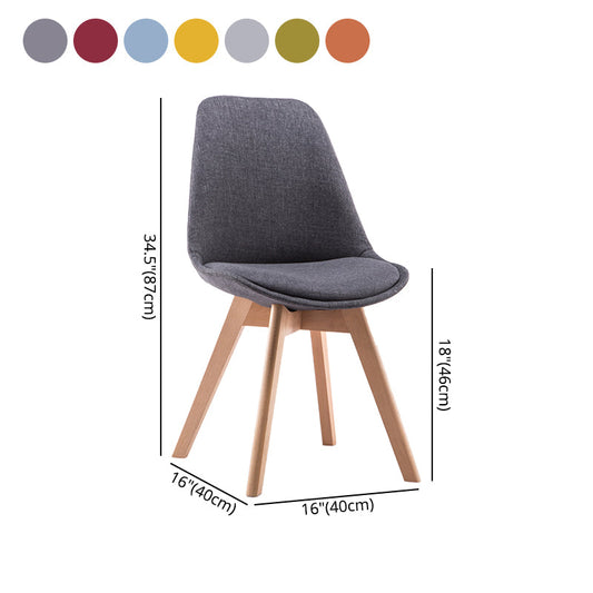 Fabric Scandinavian Conference Room Side Chair Matte Finish Parsons Dining Chair Clearhalo ' kitchen&dining_furn' 'Dining Chairs' 'Dining Tables & Seating' 'dining_chair' 'Furniture' 'furniture_dining_chair' 'Kitchen & Dining Furniture' 'kitchen' 4055767