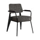 Indoor Scandinavian Armchair Open Back Metal Upholstered Dining Room Chair Black 1 Piece Black Clearhalo ' kitchen&dining_furn' 'Dining Chairs' 'Dining Tables & Seating' 'dining_chair' 'furn' 'furn_dining_chair' 'Furniture' 'furniture_dining_chair' 'Kitchen & Dining Furniture' 'kitchen' 4055769