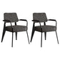 Indoor Scandinavian Armchair Open Back Metal Upholstered Dining Room Chair Black 2 Piece Set Black Clearhalo ' kitchen&dining_furn' 'Dining Chairs' 'Dining Tables & Seating' 'dining_chair' 'furn' 'furn_dining_chair' 'Furniture' 'furniture_dining_chair' 'Kitchen & Dining Furniture' 'kitchen' 4055770