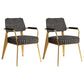 Indoor Scandinavian Armchair Open Back Metal Upholstered Dining Room Chair Black 2 Piece Set Brass Gold Clearhalo ' kitchen&dining_furn' 'Dining Chairs' 'Dining Tables & Seating' 'dining_chair' 'furn' 'furn_dining_chair' 'Furniture' 'furniture_dining_chair' 'Kitchen & Dining Furniture' 'kitchen' 4055776