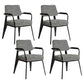 Indoor Scandinavian Armchair Open Back Metal Upholstered Dining Room Chair Black White 4 Piece Set Black Clearhalo ' kitchen&dining_furn' 'Dining Chairs' 'Dining Tables & Seating' 'dining_chair' 'furn' 'furn_dining_chair' 'Furniture' 'furniture_dining_chair' 'Kitchen & Dining Furniture' 'kitchen' 4055787