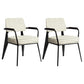 Indoor Scandinavian Armchair Open Back Metal Upholstered Dining Room Chair Off-White 2 Piece Set Black Clearhalo ' kitchen&dining_furn' 'Dining Chairs' 'Dining Tables & Seating' 'dining_chair' 'furn' 'furn_dining_chair' 'Furniture' 'furniture_dining_chair' 'Kitchen & Dining Furniture' 'kitchen' 4055792