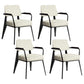 Indoor Scandinavian Armchair Open Back Metal Upholstered Dining Room Chair Off-White 4 Piece Set Black Clearhalo ' kitchen&dining_furn' 'Dining Chairs' 'Dining Tables & Seating' 'dining_chair' 'furn' 'furn_dining_chair' 'Furniture' 'furniture_dining_chair' 'Kitchen & Dining Furniture' 'kitchen' 4055793
