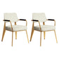 Indoor Scandinavian Armchair Open Back Metal Upholstered Dining Room Chair Off-White 2 Piece Set Brass Gold Clearhalo ' kitchen&dining_furn' 'Dining Chairs' 'Dining Tables & Seating' 'dining_chair' 'furn' 'furn_dining_chair' 'Furniture' 'furniture_dining_chair' 'Kitchen & Dining Furniture' 'kitchen' 4055795