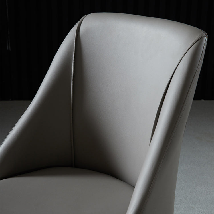 Leather Upholstered Armless Dining Chairs Home Side Chairs with Metal Legs Clearhalo ' kitchen&dining_furn' 'Dining Chairs' 'Dining Tables & Seating' 'dining_chair' 'furn' 'furn_dining_chair' 'Furniture' 'furniture_dining_chair' 'Kitchen & Dining Furniture' 'kitchen' 4055812