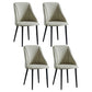 Leather Upholstered Armless Dining Chairs Home Side Chairs with Metal Legs Light Gray 4 Piece Set Black Clearhalo ' kitchen&dining_furn' 'Dining Chairs' 'Dining Tables & Seating' 'dining_chair' 'furn' 'furn_dining_chair' 'Furniture' 'furniture_dining_chair' 'Kitchen & Dining Furniture' 'kitchen' 4055814