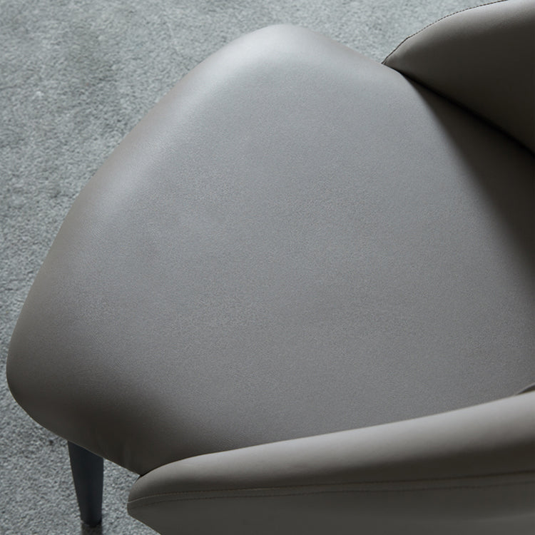 Leather Upholstered Armless Dining Chairs Home Side Chairs with Metal Legs Clearhalo ' kitchen&dining_furn' 'Dining Chairs' 'Dining Tables & Seating' 'dining_chair' 'furn' 'furn_dining_chair' 'Furniture' 'furniture_dining_chair' 'Kitchen & Dining Furniture' 'kitchen' 4055815