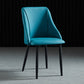 Leather Upholstered Armless Dining Chairs Home Side Chairs with Metal Legs Blue 1 Piece Black Clearhalo ' kitchen&dining_furn' 'Dining Chairs' 'Dining Tables & Seating' 'dining_chair' 'furn' 'furn_dining_chair' 'Furniture' 'furniture_dining_chair' 'Kitchen & Dining Furniture' 'kitchen' 4055823