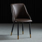 Leather Upholstered Armless Dining Chairs Home Side Chairs with Metal Legs Coffee 1 Piece Brass Gold Clearhalo ' kitchen&dining_furn' 'Dining Chairs' 'Dining Tables & Seating' 'dining_chair' 'furn' 'furn_dining_chair' 'Furniture' 'furniture_dining_chair' 'Kitchen & Dining Furniture' 'kitchen' 4055832