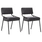 Industrial Home Side Chair Open Back Metal Upholstered Dining Room Chair Black 2 Piece Set Black Clearhalo ' kitchen&dining_furn' 'Dining Chairs' 'Dining Tables & Seating' 'dining_chair' 'furn' 'furn_dining_chair' 'Furniture' 'furniture_dining_chair' 'Kitchen & Dining Furniture' 'kitchen' 4055838