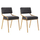 Industrial Home Side Chair Open Back Metal Upholstered Dining Room Chair Black 2 Piece Set Brass Gold Clearhalo ' kitchen&dining_furn' 'Dining Chairs' 'Dining Tables & Seating' 'dining_chair' 'furn' 'furn_dining_chair' 'Furniture' 'furniture_dining_chair' 'Kitchen & Dining Furniture' 'kitchen' 4055844