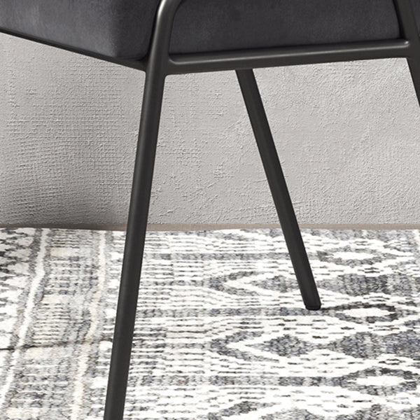 Industrial Home Side Chair Open Back Metal Upholstered Dining Room Chair Clearhalo ' kitchen&dining_furn' 'Dining Chairs' 'Dining Tables & Seating' 'dining_chair' 'furn' 'furn_dining_chair' 'Furniture' 'furniture_dining_chair' 'Kitchen & Dining Furniture' 'kitchen' 4055848