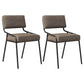 Industrial Home Side Chair Open Back Metal Upholstered Dining Room Chair Grey 2 Piece Set Black Clearhalo ' kitchen&dining_furn' 'Dining Chairs' 'Dining Tables & Seating' 'dining_chair' 'furn' 'furn_dining_chair' 'Furniture' 'furniture_dining_chair' 'Kitchen & Dining Furniture' 'kitchen' 4055851