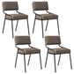 Industrial Home Side Chair Open Back Metal Upholstered Dining Room Chair Grey 4 Piece Set Black Clearhalo ' kitchen&dining_furn' 'Dining Chairs' 'Dining Tables & Seating' 'dining_chair' 'furn' 'furn_dining_chair' 'Furniture' 'furniture_dining_chair' 'Kitchen & Dining Furniture' 'kitchen' 4055852