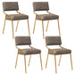 Industrial Home Side Chair Open Back Metal Upholstered Dining Room Chair Grey 4 Piece Set Brass Gold Clearhalo ' kitchen&dining_furn' 'Dining Chairs' 'Dining Tables & Seating' 'dining_chair' 'furn' 'furn_dining_chair' 'Furniture' 'furniture_dining_chair' 'Kitchen & Dining Furniture' 'kitchen' 4055855