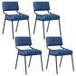 Industrial Home Side Chair Open Back Metal Upholstered Dining Room Chair Blue 4 Piece Set Black Clearhalo ' kitchen&dining_furn' 'Dining Chairs' 'Dining Tables & Seating' 'dining_chair' 'furn' 'furn_dining_chair' 'Furniture' 'furniture_dining_chair' 'Kitchen & Dining Furniture' 'kitchen' 4055858
