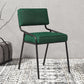 Industrial Home Side Chair Open Back Metal Upholstered Dining Room Chair Green 1 Piece Black Clearhalo ' kitchen&dining_furn' 'Dining Chairs' 'Dining Tables & Seating' 'dining_chair' 'furn' 'furn_dining_chair' 'Furniture' 'furniture_dining_chair' 'Kitchen & Dining Furniture' 'kitchen' 4055859