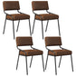 Industrial Home Side Chair Open Back Metal Upholstered Dining Room Chair Coffee 4 Piece Set Black Clearhalo ' kitchen&dining_furn' 'Dining Chairs' 'Dining Tables & Seating' 'dining_chair' 'furn' 'furn_dining_chair' 'Furniture' 'furniture_dining_chair' 'Kitchen & Dining Furniture' 'kitchen' 4055873