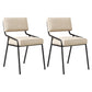Industrial Home Side Chair Open Back Metal Upholstered Dining Room Chair Beige 2 Piece Set Black Clearhalo ' kitchen&dining_furn' 'Dining Chairs' 'Dining Tables & Seating' 'dining_chair' 'furn' 'furn_dining_chair' 'Furniture' 'furniture_dining_chair' 'Kitchen & Dining Furniture' 'kitchen' 4055875