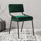 Industrial Home Side Chair Open Back Metal Upholstered Dining Room Chair Blackish Green 1 Piece Black Clearhalo ' kitchen&dining_furn' 'Dining Chairs' 'Dining Tables & Seating' 'dining_chair' 'furn' 'furn_dining_chair' 'Furniture' 'furniture_dining_chair' 'Kitchen & Dining Furniture' 'kitchen' 4055886