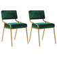 Industrial Home Side Chair Open Back Metal Upholstered Dining Room Chair Blackish Green 2 Piece Set Brass Gold Clearhalo ' kitchen&dining_furn' 'Dining Chairs' 'Dining Tables & Seating' 'dining_chair' 'furn' 'furn_dining_chair' 'Furniture' 'furniture_dining_chair' 'Kitchen & Dining Furniture' 'kitchen' 4055890