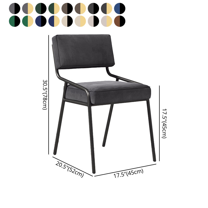 Industrial Home Side Chair Open Back Metal Upholstered Dining Room Chair Clearhalo ' kitchen&dining_furn' 'Dining Chairs' 'Dining Tables & Seating' 'dining_chair' 'furn' 'furn_dining_chair' 'Furniture' 'furniture_dining_chair' 'Kitchen & Dining Furniture' 'kitchen' 4055898