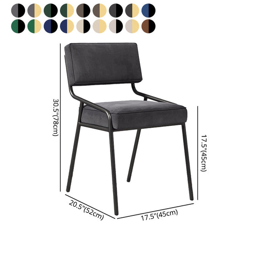 Industrial Home Side Chair Open Back Metal Upholstered Dining Room Chair Clearhalo ' kitchen&dining_furn' 'Dining Chairs' 'Dining Tables & Seating' 'dining_chair' 'furn' 'furn_dining_chair' 'Furniture' 'furniture_dining_chair' 'Kitchen & Dining Furniture' 'kitchen' 4055898